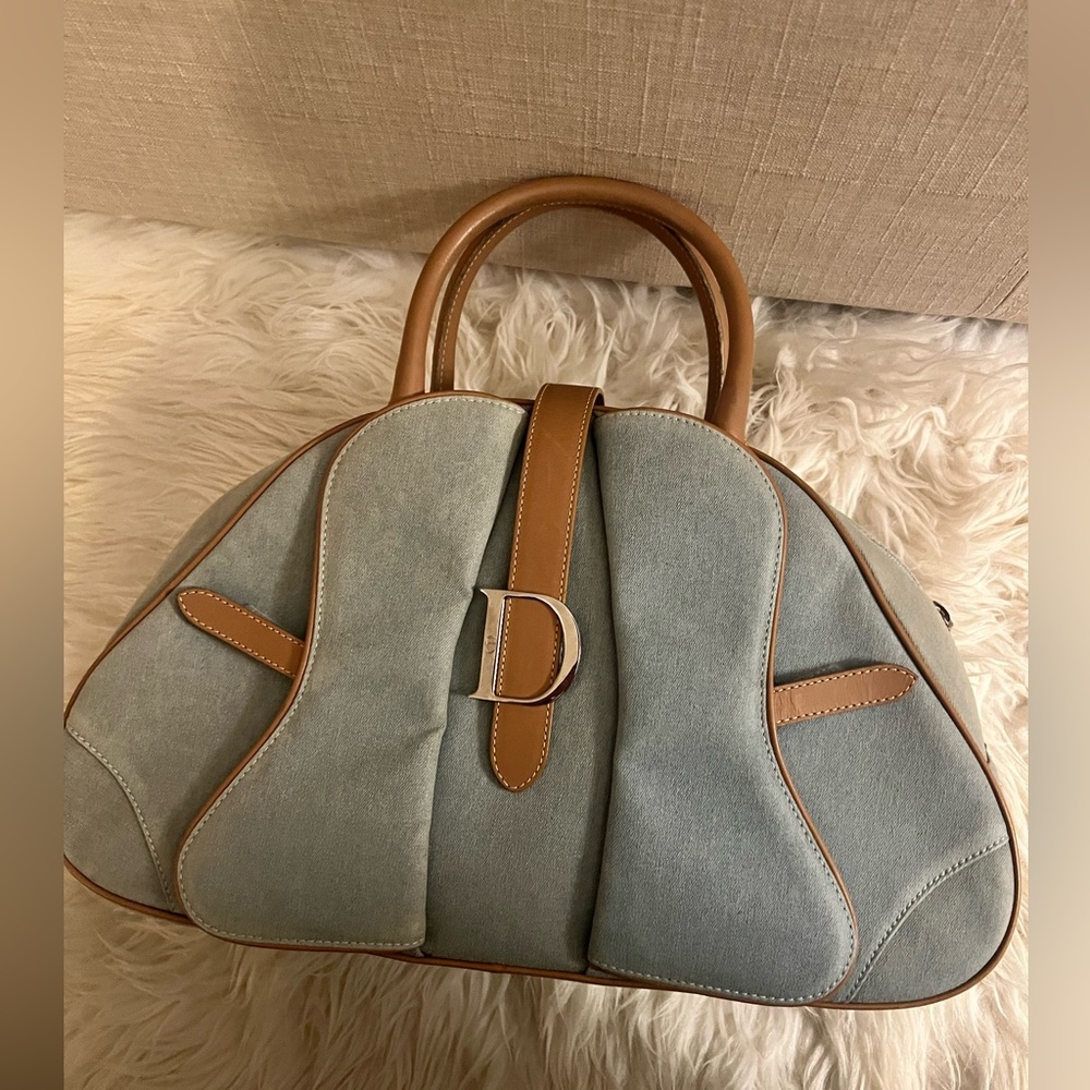 Dior Denim Saddle Bowler Bag